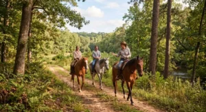 Looking for horseback riding near Atlanta? Enjoy guided trail rides across 43 private acres at The Reserve, under 40 min from Midtown & Buckhead.